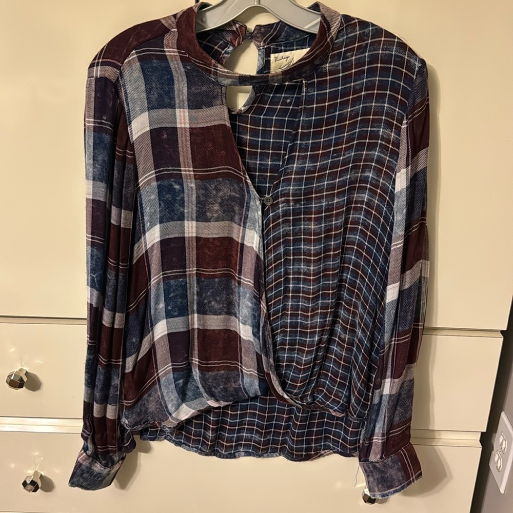 Vintage Havana Blue and Purple Blouse